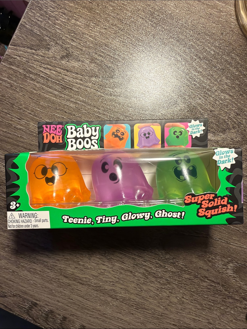 Needoh Baby Boos Glow Ghost Trio - Orange, Purple, Green